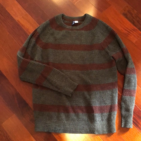 H&M Other - Men’s H&M Sweater - ribbed charcoal gray size XL